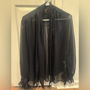 Banana Republic Sheer Black Blouse/Tunic